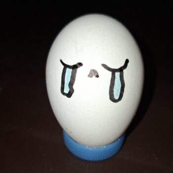 泣いている卵